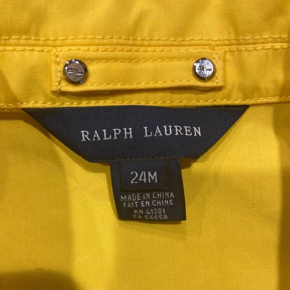 Ralph Lauren Cropped Trench Coat/Jacket in Yellow